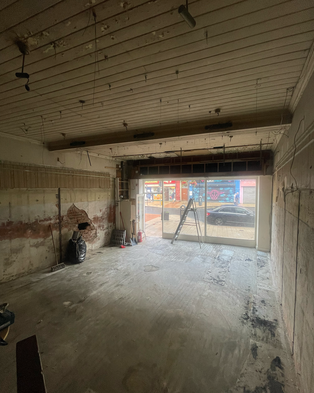 Renovation progress at 25 Strand Road, Ómra’s planned café in Derry