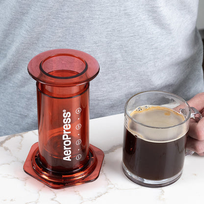 AeroPress Clear Coffee Maker (Red)